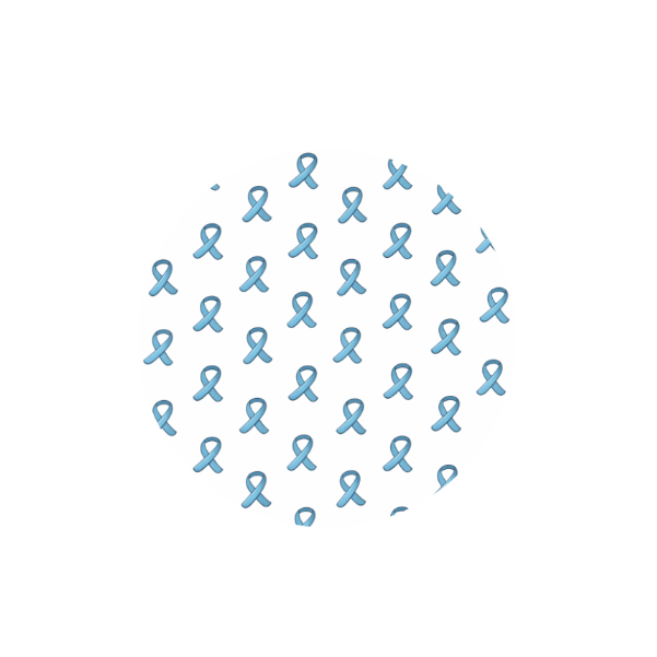 Awareness Blue Ribbon Hug Patch featuring blue diabetes awareness ribbons on a white background compatible with Medtronic Guardian 4 CGM by Stick By Me