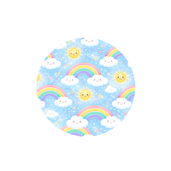 Rainbow Days Hug Patch featuring colourful rainbow artwork compatible with Medtronic Guardian 4 CGM by Stick By Me
