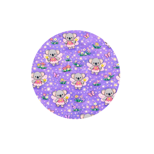 Binki Fairy Garden Hug Patch featuring Binki surrounded by flowers, butterflies and magical garden friends compatible with Medtronic Guardian 4 CGM by Stick By Me