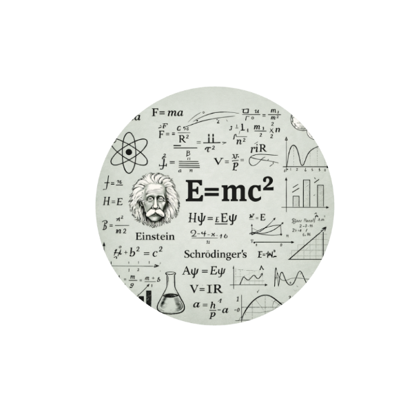Chalkboard Physics Hug Patch featuring science equations and chalkboard artwork compatible with Medtronic Guardian 4 CGM by Stick By Me