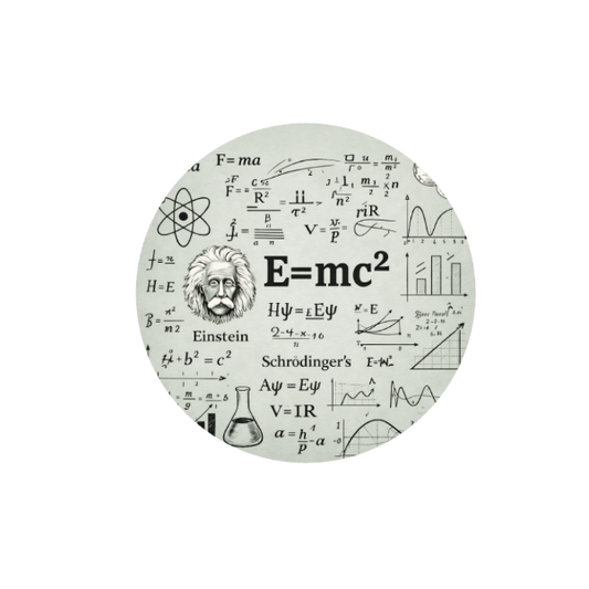 Chalkboard Physics Hug Patch featuring science equations and chalkboard artwork compatible with Medtronic Guardian 4 CGM by Stick By Me