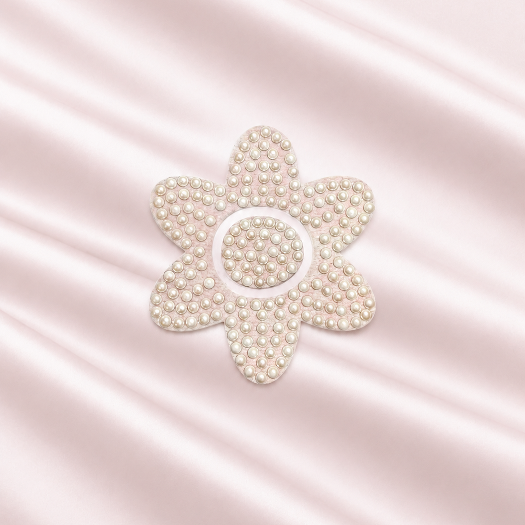 Decorative costume jewellery pearl-look CGM patch
