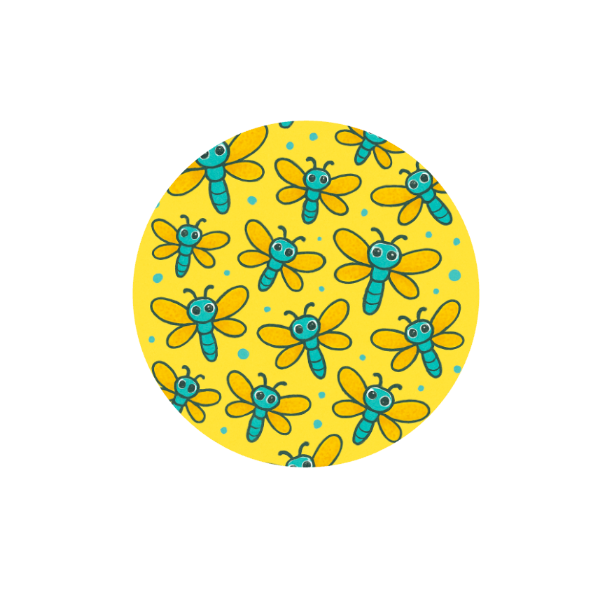 Golden Dragonflies Hug Patch featuring golden dragonflies and botanical artwork compatible with Medtronic Guardian 4 CGM by Stick By Me