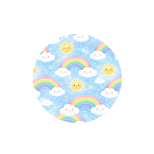 Rainbow Days Hug Patch featuring colourful rainbow artwork compatible with Medtronic Guardian 4 CGM by Stick By Me