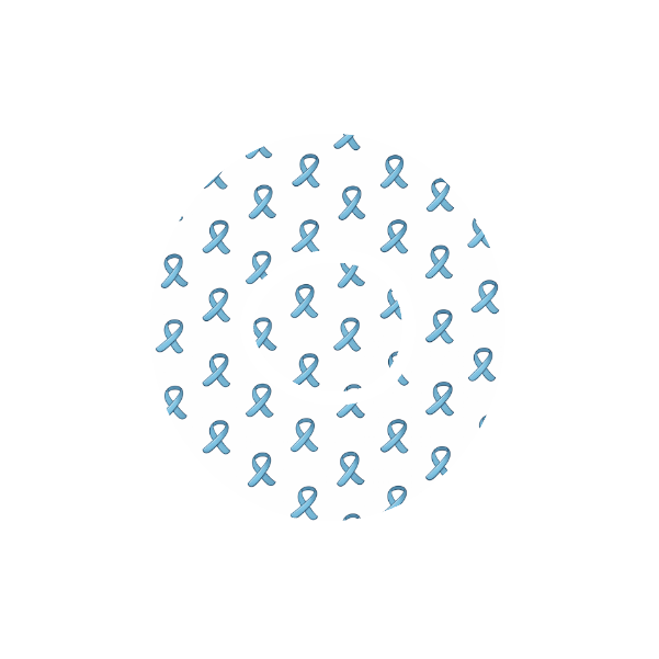 Type 1 diabetes blue ribbon CGM patch for Dexcom G7 — white background