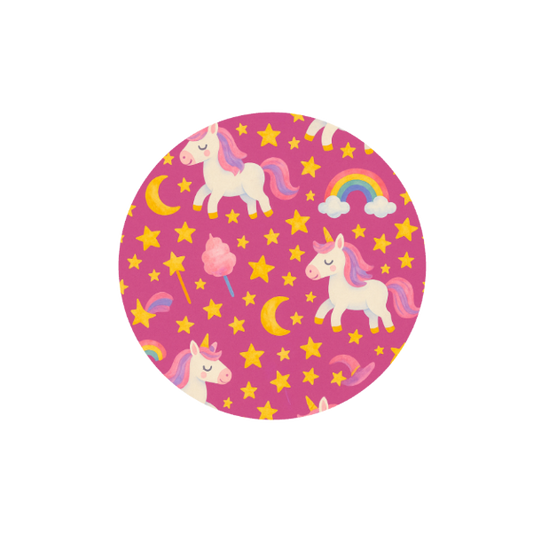 Unicorn Moonlight Hug Patch featuring unicorns beneath a moonlit sky compatible with Medtronic Guardian 4 CGM by Stick By Me