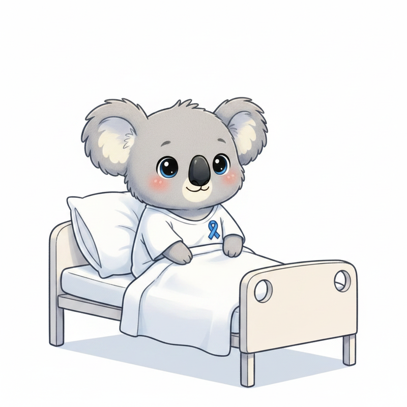 Binki in hospital gown - tender